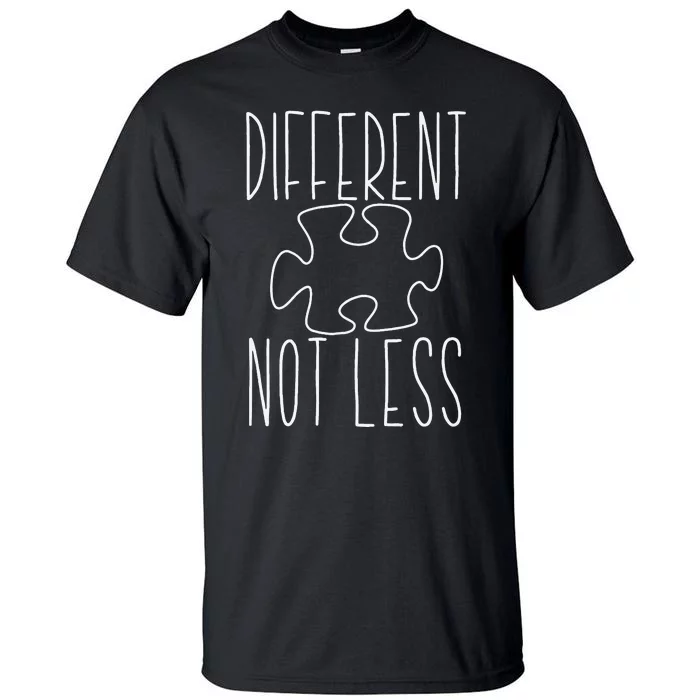 Autism Different Not Less Puzzle Tall T-Shirt