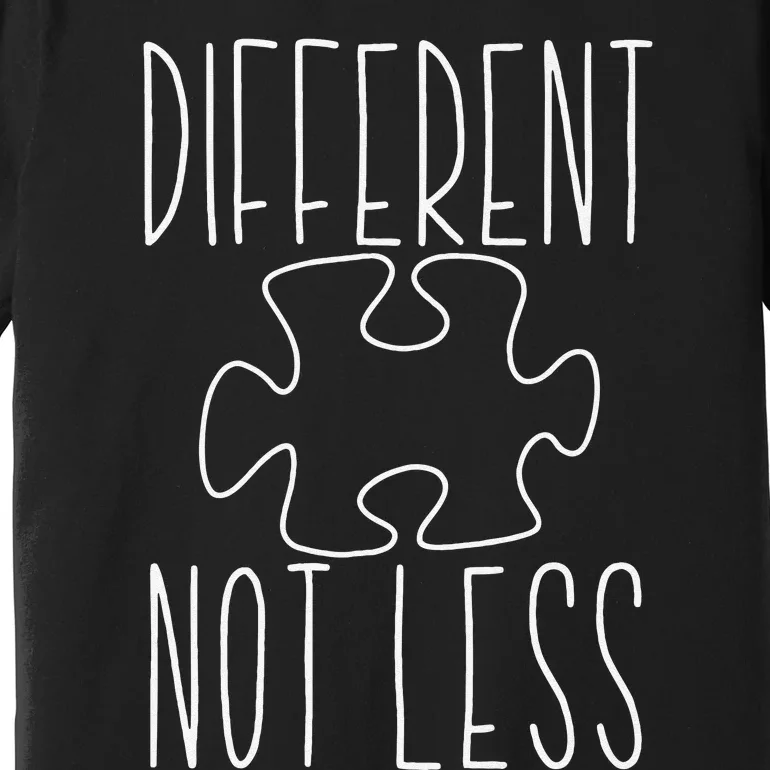 Autism Different Not Less Puzzle Premium T-Shirt