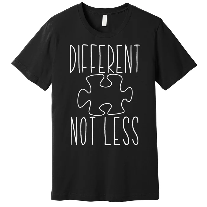 Autism Different Not Less Puzzle Premium T-Shirt