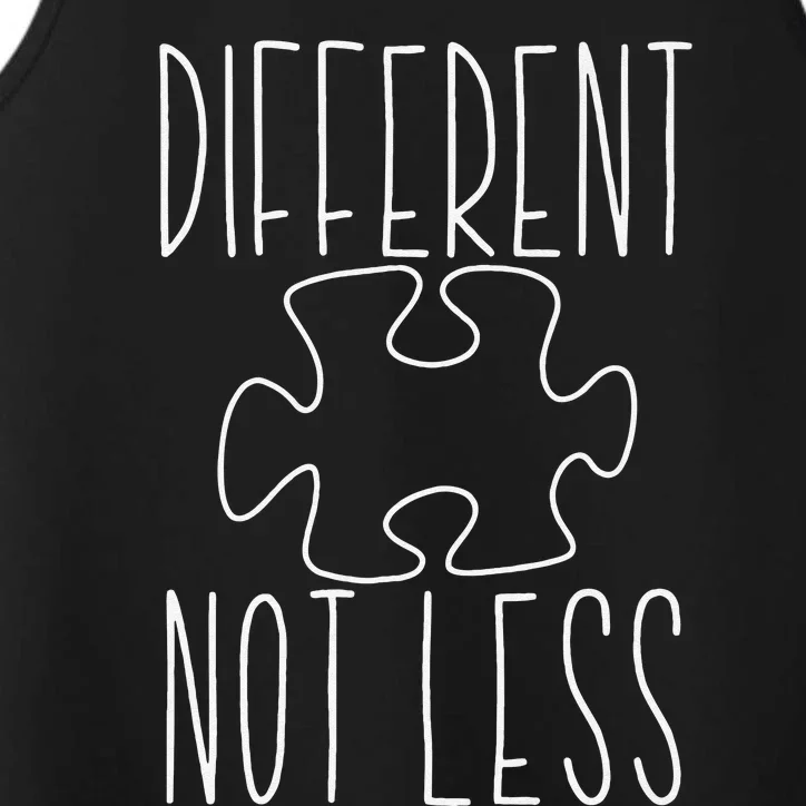 Autism Different Not Less Puzzle Performance Tank