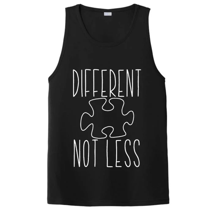 Autism Different Not Less Puzzle Performance Tank