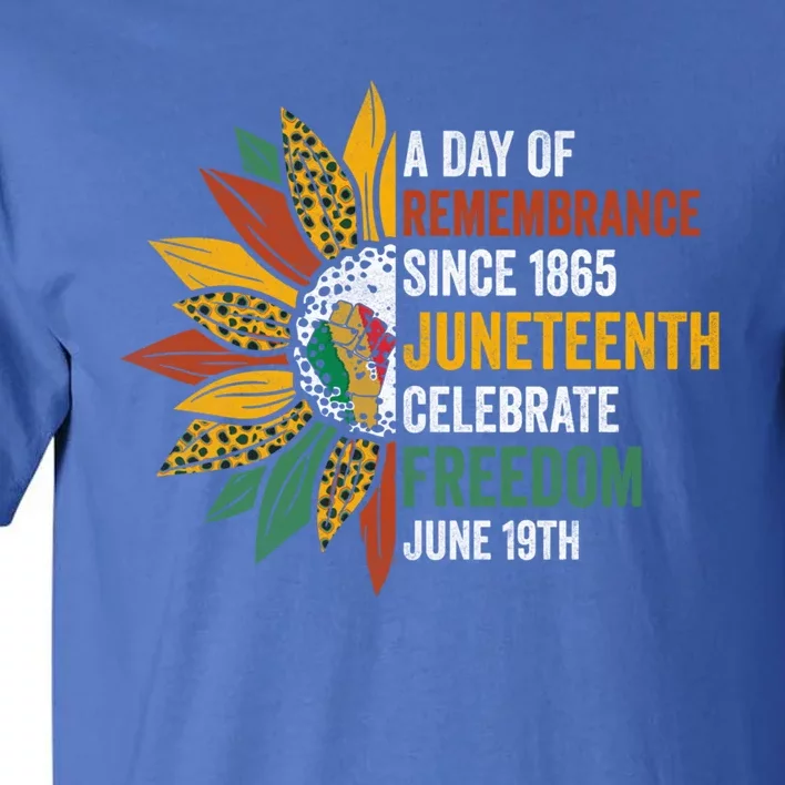 A Day Of Remembrance Since 1985 Junenth Celebrate Freedom Gift Tall T-Shirt