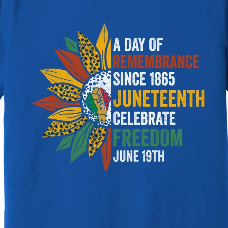 A Day Of Remembrance Since 1985 Junenth Celebrate Freedom Gift Premium T-Shirt