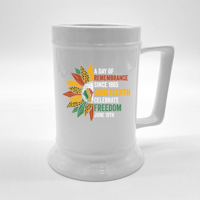 A Day Of Remembrance Since 1985 Junenth Celebrate Freedom Gift Front & Back Beer Stein