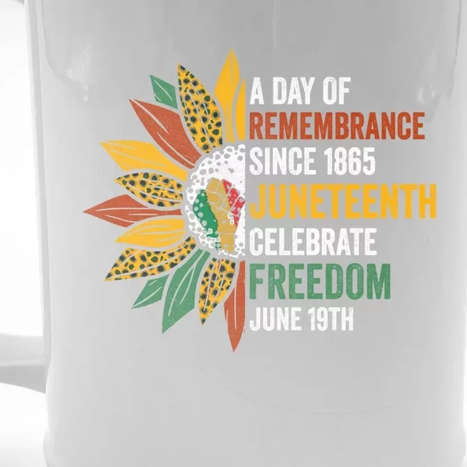 A Day Of Remembrance Since 1985 Junenth Celebrate Freedom Gift Front & Back Beer Stein