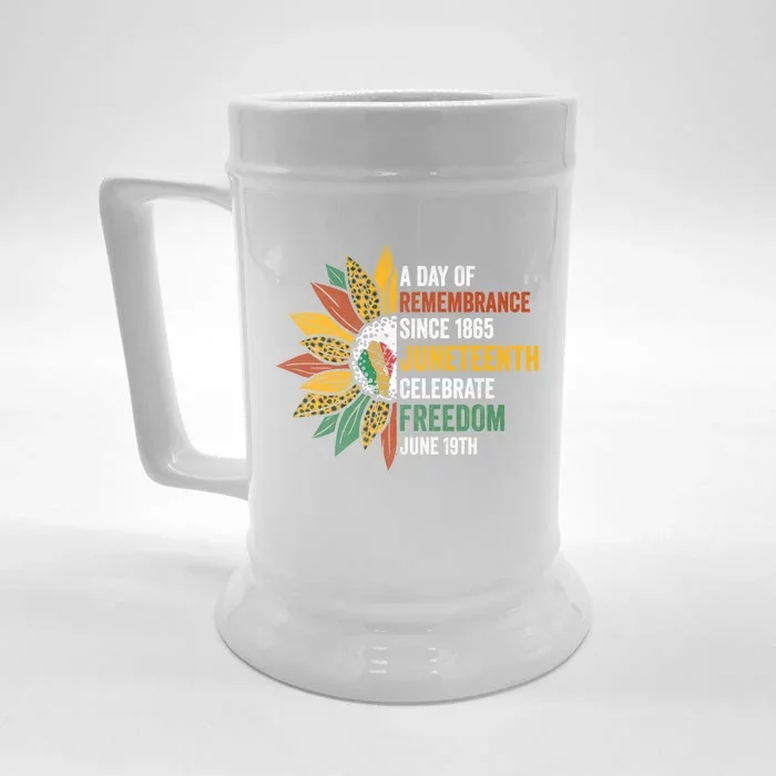 A Day Of Remembrance Since 1985 Junenth Celebrate Freedom Gift Front & Back Beer Stein