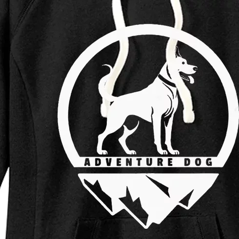 Adventure Dog Outdoor Enthusiast And Dog Lover Women's Fleece Hoodie