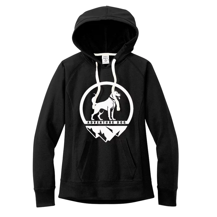 Adventure Dog Outdoor Enthusiast And Dog Lover Women's Fleece Hoodie