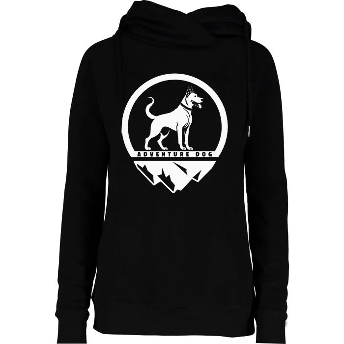 Adventure Dog Outdoor Enthusiast And Dog Lover Womens Funnel Neck Pullover Hood