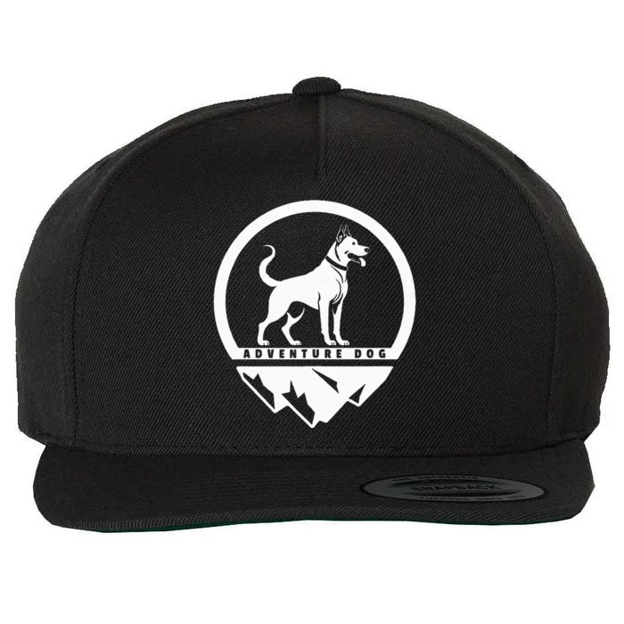 Adventure Dog Outdoor Enthusiast And Dog Lover Wool Snapback Cap