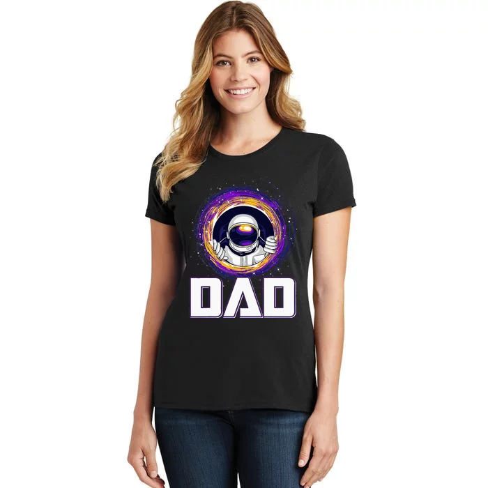 Astronaut Dad Outer Space Lover Fathers Day Women's T-Shirt