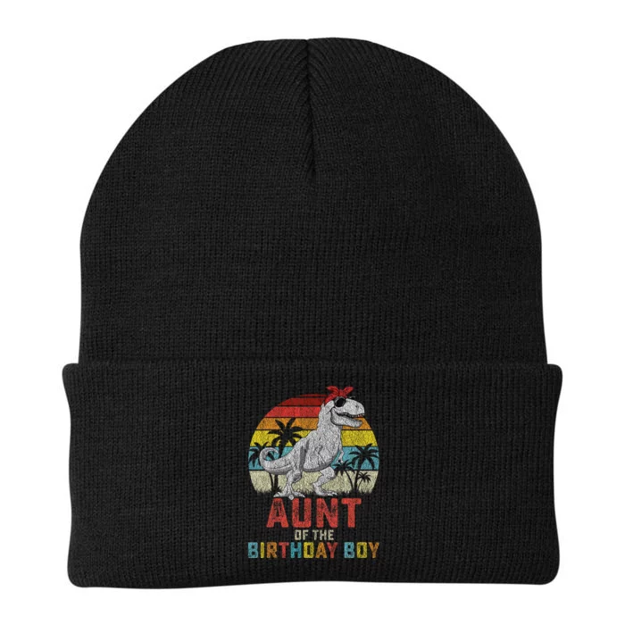 Aunt Dinosaur Of The Birthday Boy Matching Family Knit Cap Winter Beanie