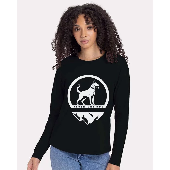 Adventure Dog Outdoor Enthusiast And Dog Lover Womens Cotton Relaxed Long Sleeve T-Shirt