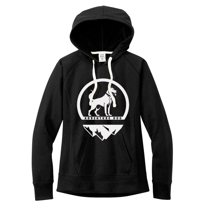 Adventure Dog Outdoor Enthusiast And Dog Lover Women's Fleece Hoodie