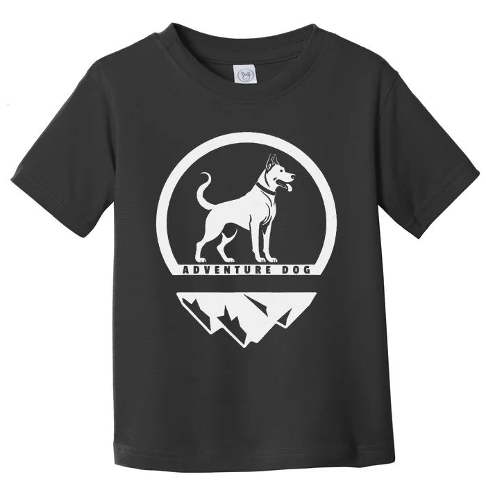 Adventure Dog Outdoor Enthusiast And Dog Lover Toddler T-Shirt