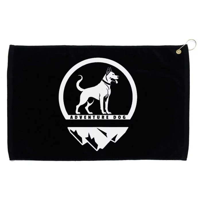 Adventure Dog Outdoor Enthusiast And Dog Lover Grommeted Golf Towel