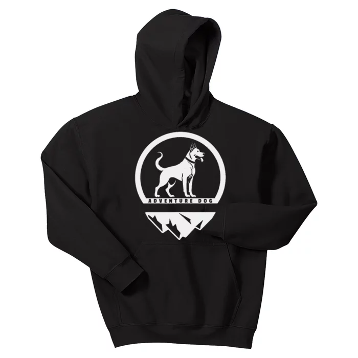 Adventure Dog Outdoor Enthusiast And Dog Lover Kids Hoodie