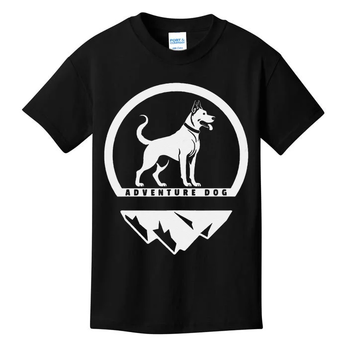 Adventure Dog Outdoor Enthusiast And Dog Lover Kids T-Shirt