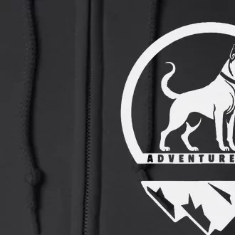 Adventure Dog Outdoor Enthusiast And Dog Lover Full Zip Hoodie