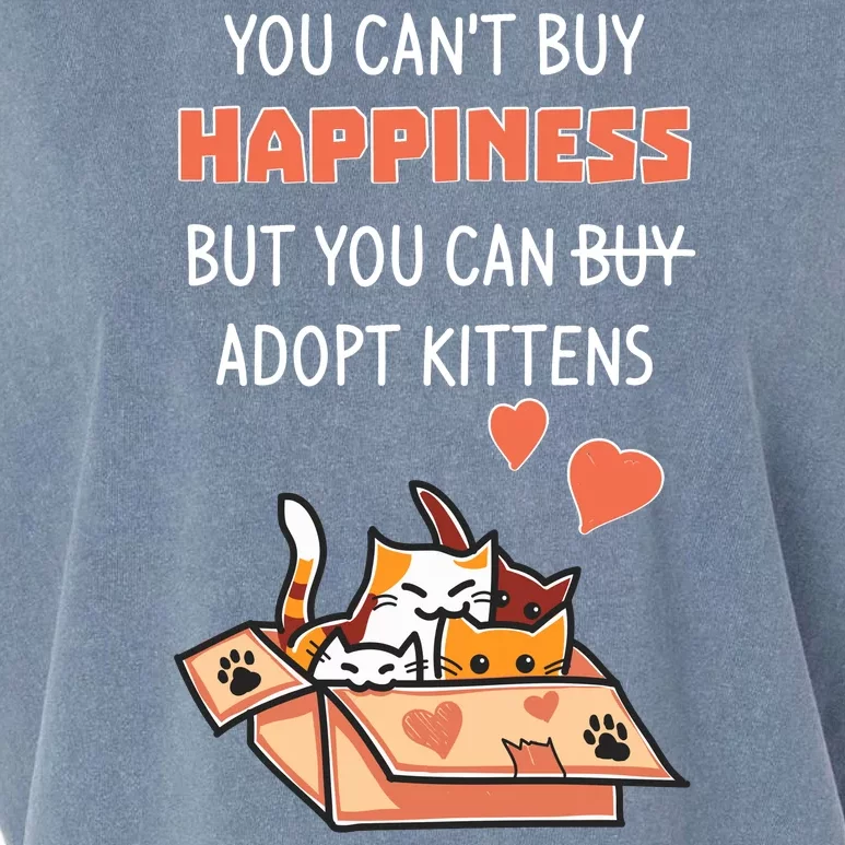 Adopt Kittens Buy Happiness Garment-Dyed Women's Muscle Tee