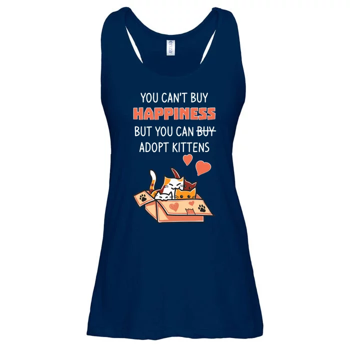 Adopt Kittens Buy Happiness Ladies Essential Flowy Tank