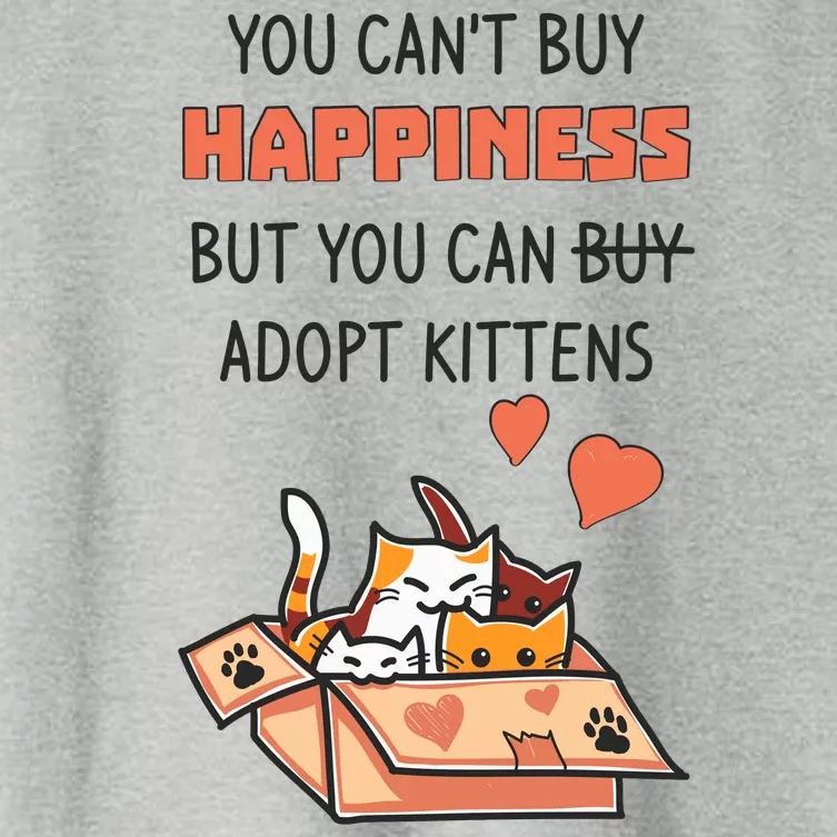 Adopt Kittens Buy Happiness Women's Crop Top Tee