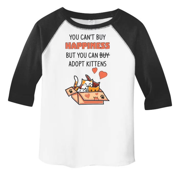 Adopt Kittens Buy Happiness Toddler Fine Jersey T-Shirt