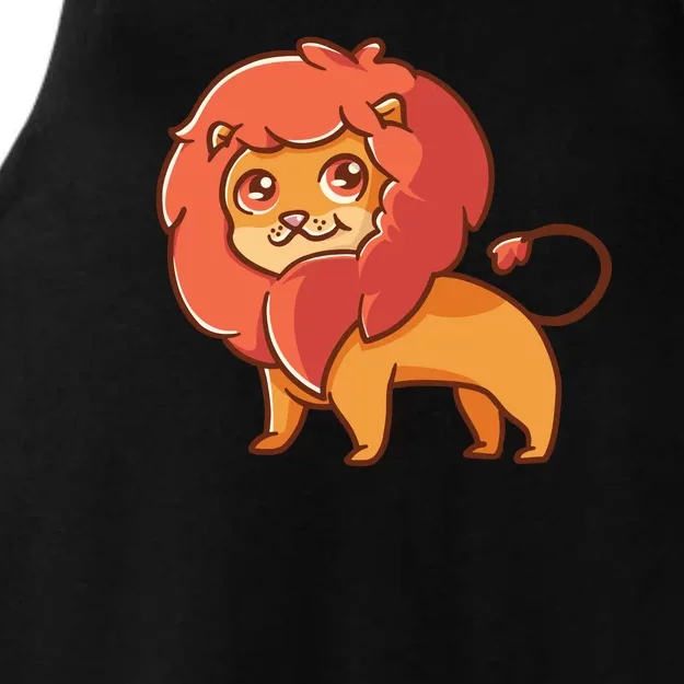 Adorable Baby Lion Ladies Tri-Blend Wicking Tank