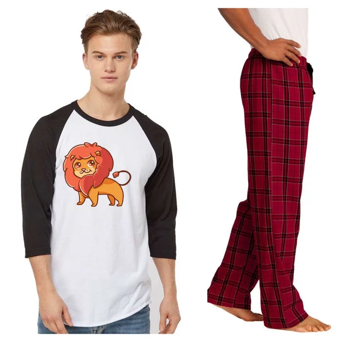 Adorable Baby Lion Raglan Sleeve Pajama Set