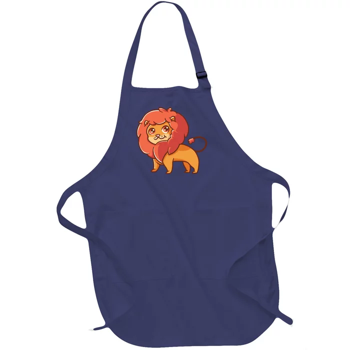 Adorable Baby Lion Full-Length Apron With Pocket