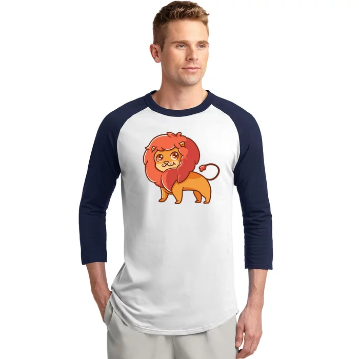 Adorable Baby Lion Baseball Sleeve Shirt