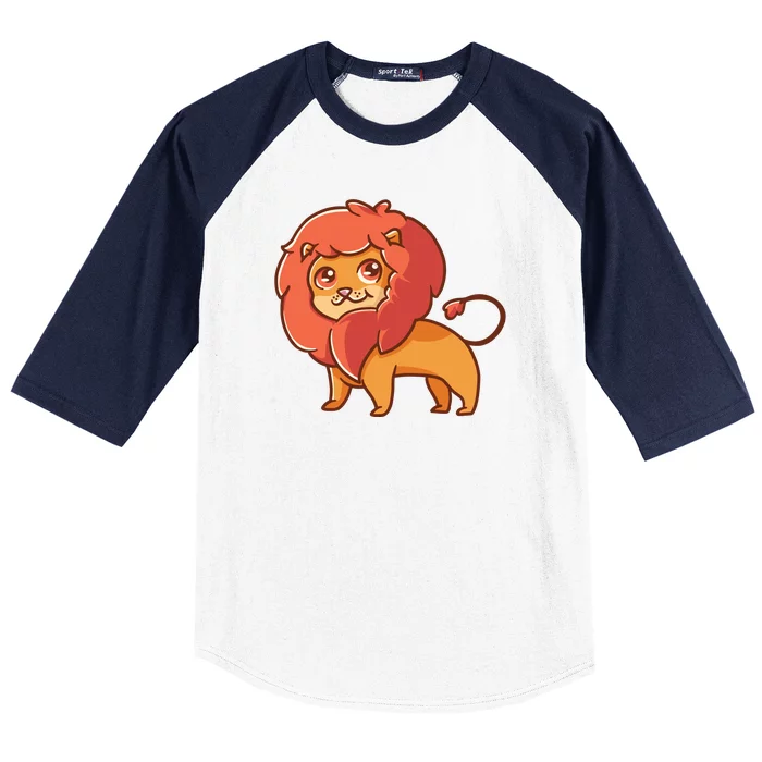 Adorable Baby Lion Baseball Sleeve Shirt