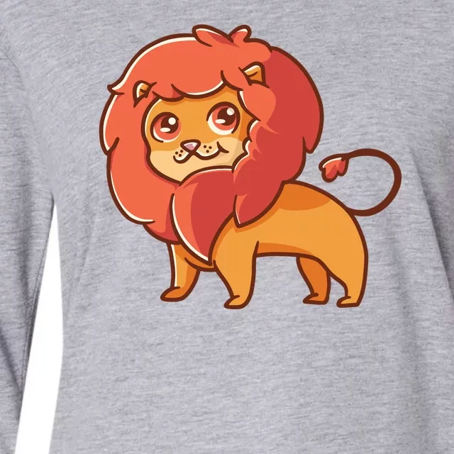 Adorable Baby Lion Womens Cotton Relaxed Long Sleeve T-Shirt