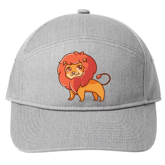 Adorable Baby Lion 7-Panel Snapback Hat