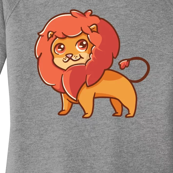 Adorable Baby Lion Women's Perfect Tri Tunic Long Sleeve Shirt