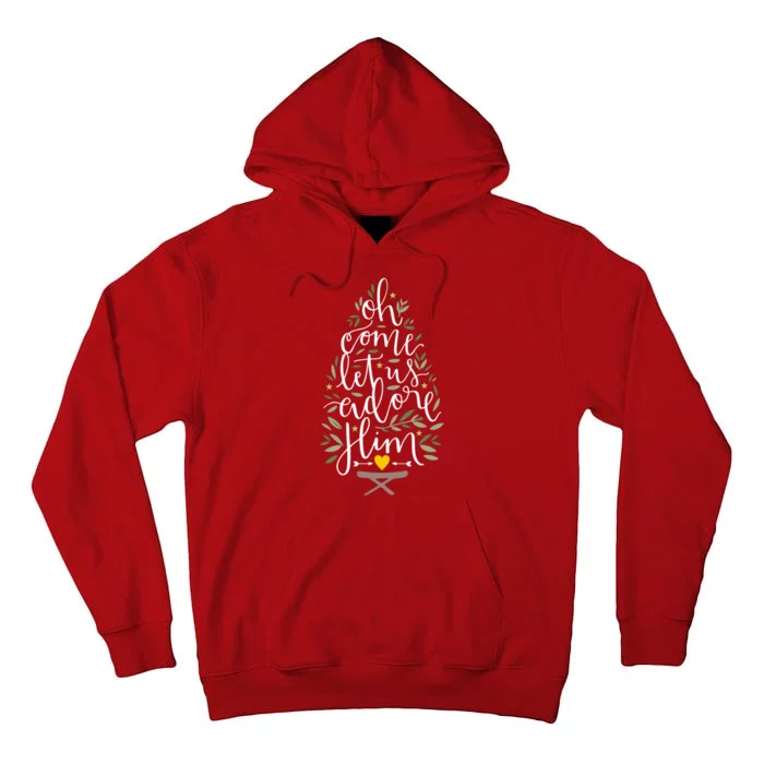 Adore Him Baby Jesus Christmas Tall Hoodie