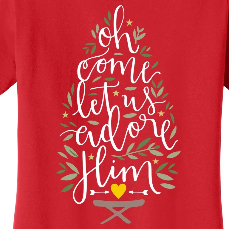 Adore Him Baby Jesus Christmas Women's T-Shirt