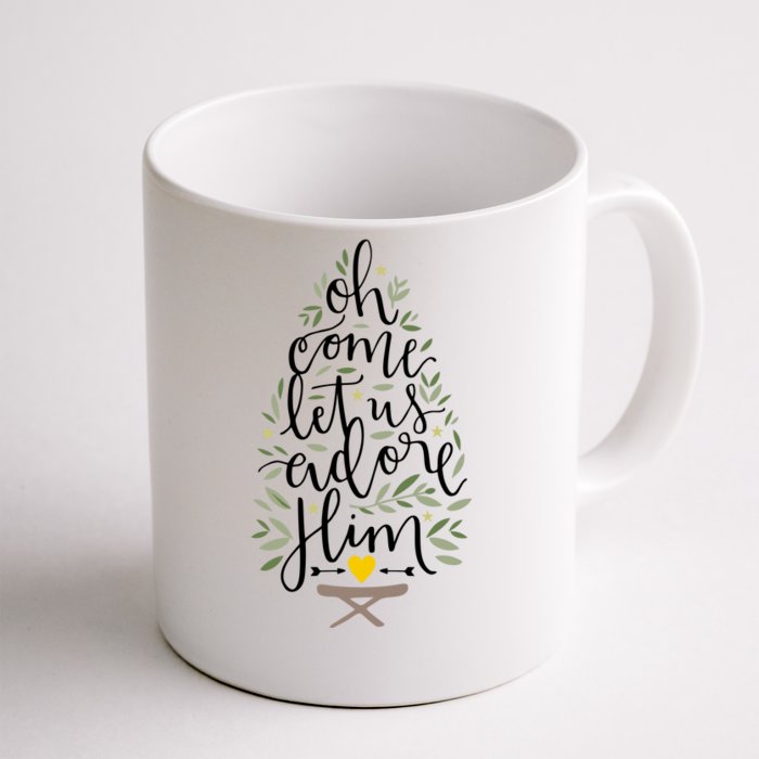 Adore Him Baby Jesus Christmas Front & Back Coffee Mug