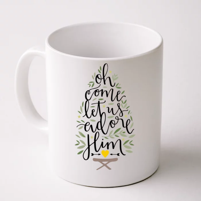 Adore Him Baby Jesus Christmas Front & Back Coffee Mug