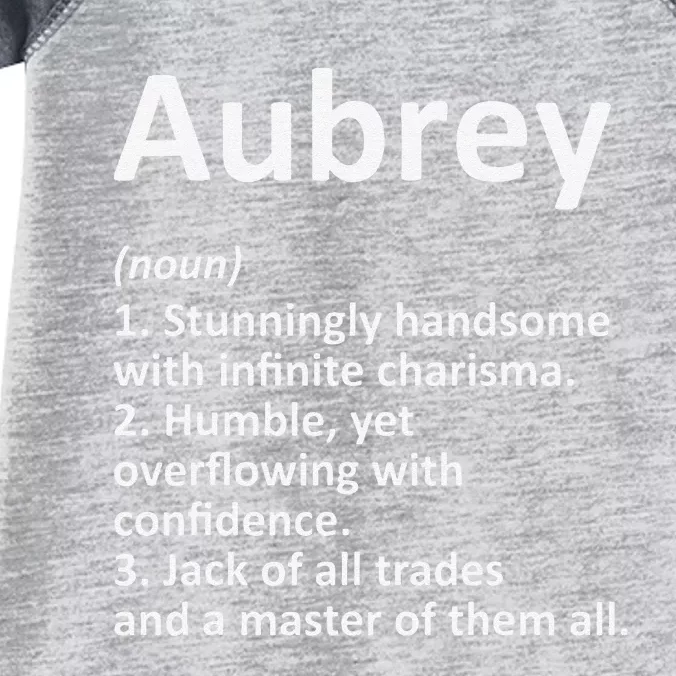 AUBREY Definition Personalized Name Funny Birthday Gift Idea Infant Baby Jersey Bodysuit