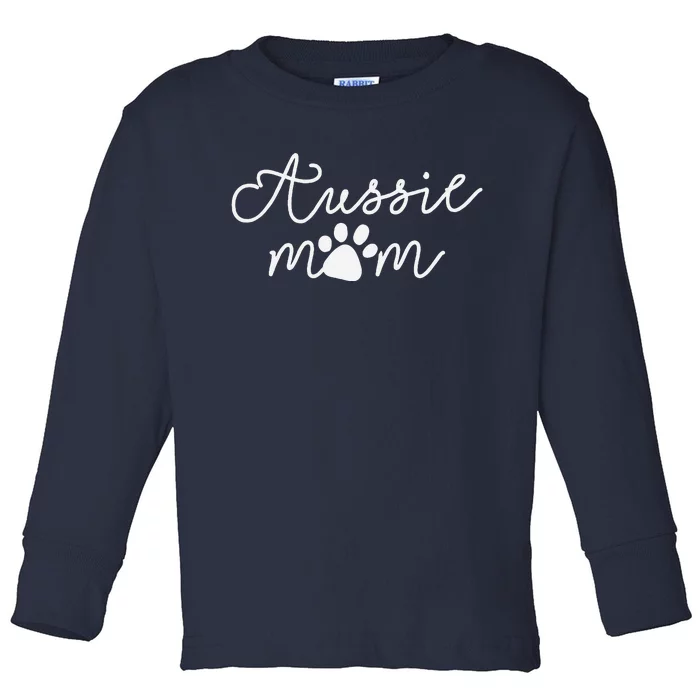 Aussie Dog Puppy Aussie Dog Lover Dog Mama Mothers Day Gifts Toddler Long Sleeve Shirt