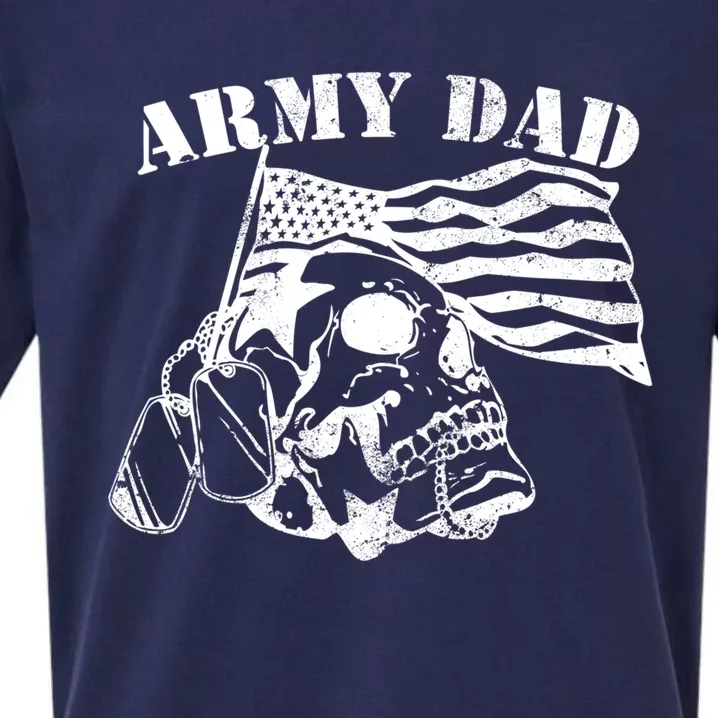 Army Dad Proud Us Army Veteran Us Flag Funny Gift Sueded Cloud Jersey T-Shirt