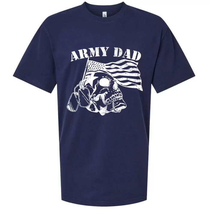 Army Dad Proud Us Army Veteran Us Flag Funny Gift Sueded Cloud Jersey T-Shirt