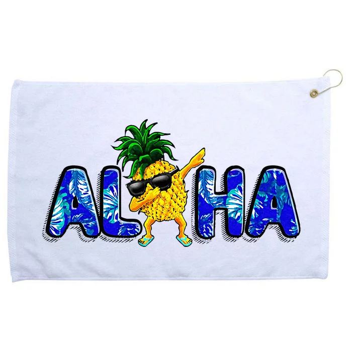 Aloha Dabbing Pineapple Sunglasses Beaches Grommeted Golf Towel