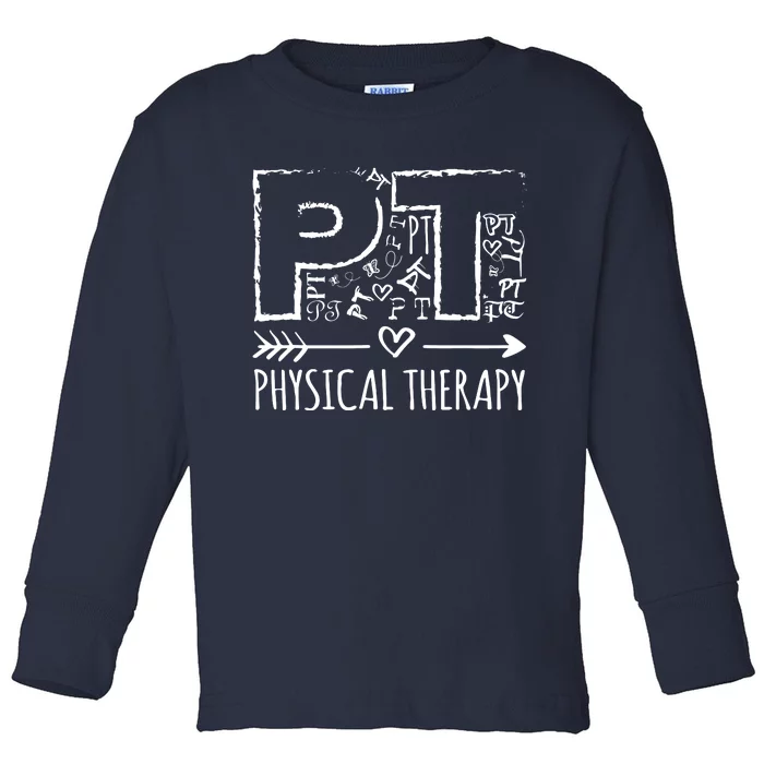 Aesthetic Design PT Physical Therapy Toddler Long Sleeve Shirt