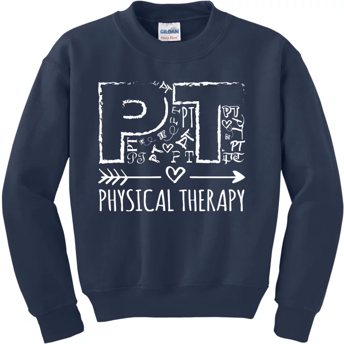 Aesthetic Design PT Physical Therapy Kids Sweatshirt