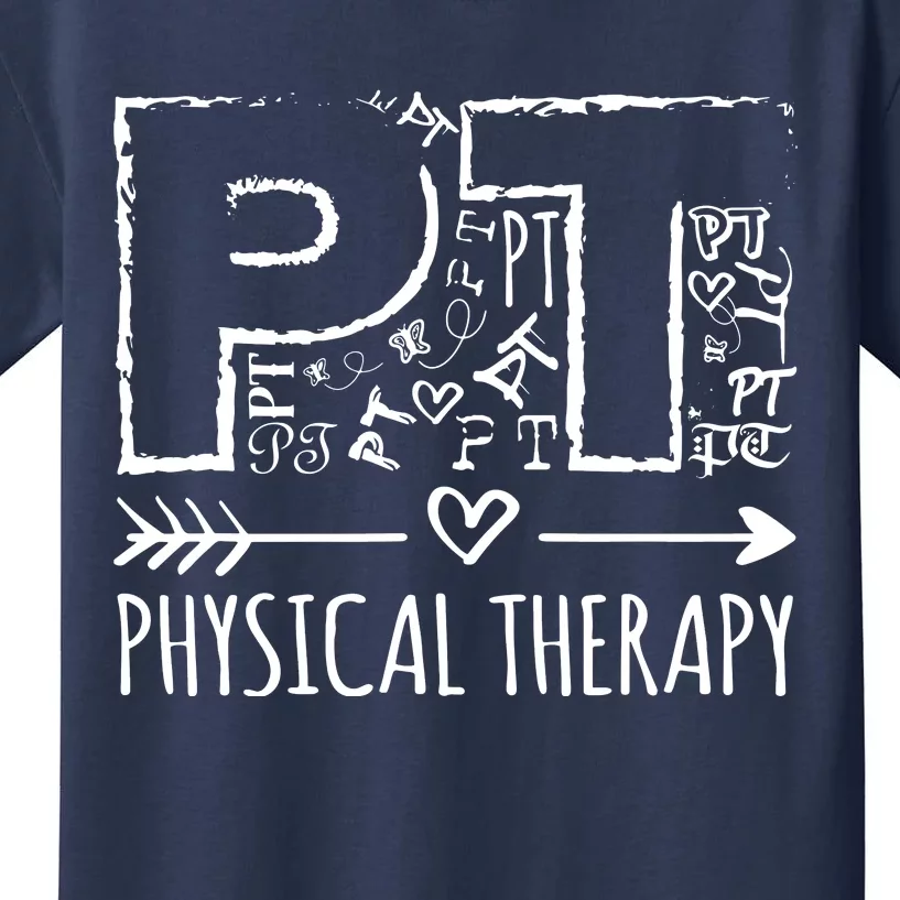 Aesthetic Design PT Physical Therapy Kids T-Shirt