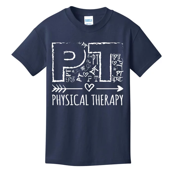 Aesthetic Design PT Physical Therapy Kids T-Shirt