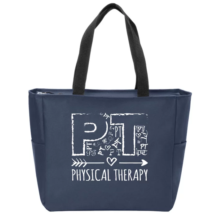 Aesthetic Design PT Physical Therapy Zip Tote Bag