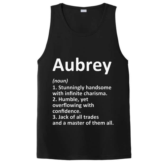 AUBREY Definition Personalized Name Funny Birthday Gift Idea Performance Tank